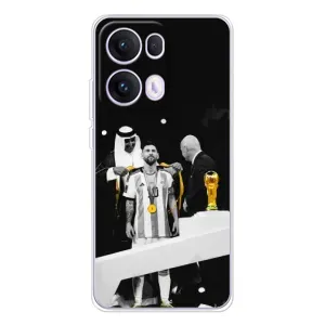 Чехлы для OPPO Reno 13 Pro 5G (Leo чемпион) (AlphaPrint) (Месси в накидке)