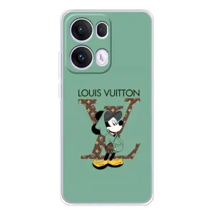 Чехлы Луи Витон для OPPO Reno 13 Pro 5G (AlphaPrint - LOUIS VUITTON) (Микки Маус LV)