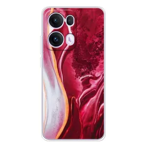 Чехол для ОПО Reno 13 Про 5G - с принтом (Дизайнерские) (AlphaPrint) (Мрамор красный)