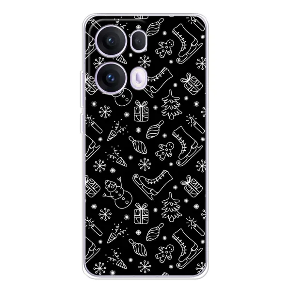 Чехол с принтом «Новогодний фон» для OPPO Reno 13 Pro 5G Чехол с принтом «Новогодний фон» для OPPO Reno 13 Pro 5G