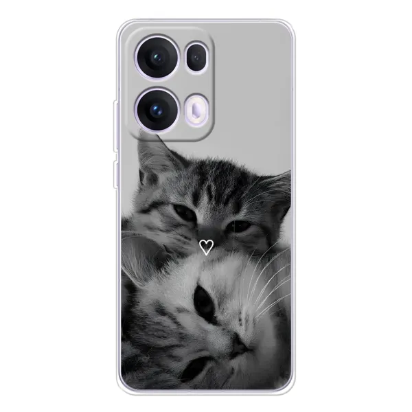 Чехол с принтом «Пара котов» для OPPO Reno 13 Pro 5G