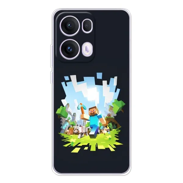 Чехол с принтом «персонажи Minecraft» для OPPO Reno 13 Pro 5G