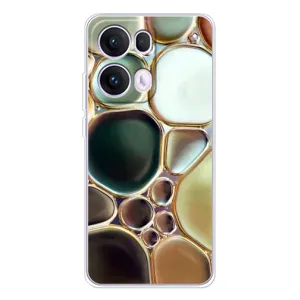 Мраморный чехол на OPPO Reno 13 Pro 5G (VPrint) (Радужный Мрамор)