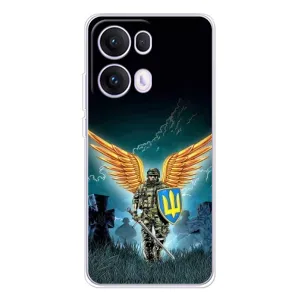 Чехлы с картинкой ЗСУ для OPPO Reno 13 Pro 5G (AlphaPrint) (Солдат ЗСУ)