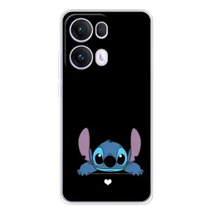 Чехол с принтом Стич на OPPO Reno 13 Pro 5G (Стич на черном)