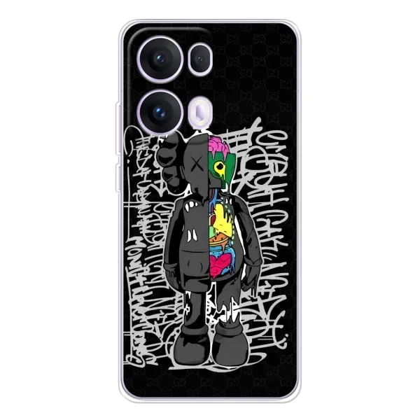 Чехол с принтом «Стиль Bearbrick» для OPPO Reno 13 Pro 5G
