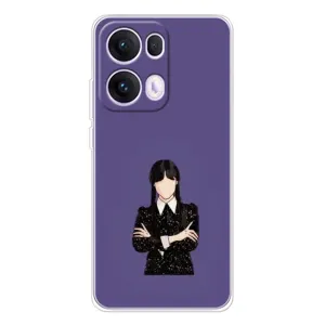 Чехлы Венсдей на OPPO Reno 13 Pro 5G Уэнсдей (AlphaPrint) (Уэнздей в черном)