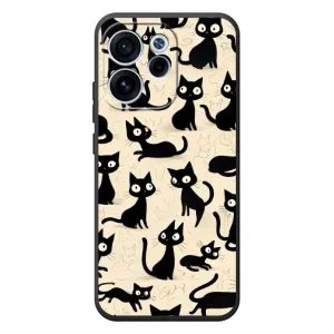 Чехол с рисунком кот на OPPO Reno 15 F (Черные коты)