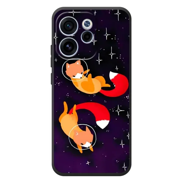 Чохол з принтом «Лисички космонавти» для OPPO Reno 15 F Чохол з принтом «Лисички космонавти» для OPPO Reno 15 F