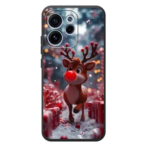 Яркий чехол для OPPO Reno 15 F с Зимними Оленятами (Олень среди подарков)