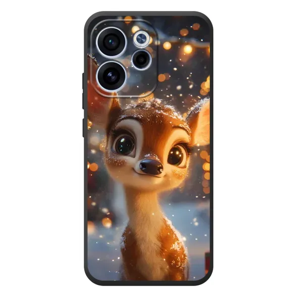 Чехол с принтом «Олененок среди гирлянд» для OPPO Reno 15 F Чехол с принтом «Олененок среди гирлянд» для OPPO Reno 15 F