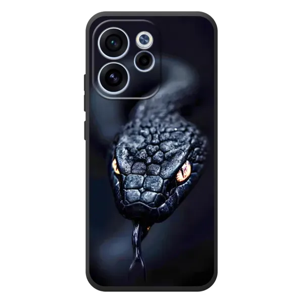 Чехол с принтом «Черная змея» для OPPO Reno 15 F