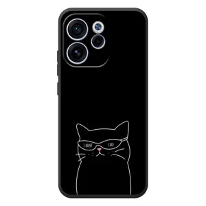 Чехол с рисунком кот на OPPO Reno 15 FS (Равнодушный кот)