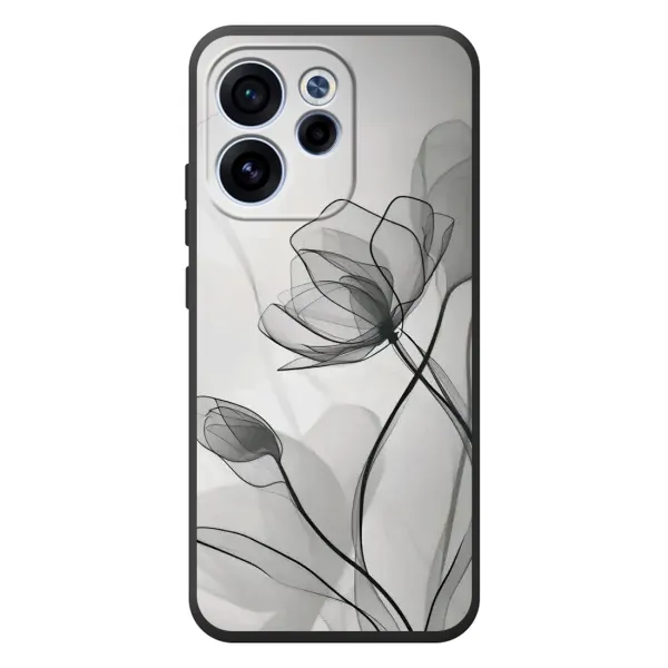 Чохол з принтом «Чорні квіти» для OPPO Reno 15 FS Чохол з принтом «Чорні квіти» для OPPO Reno 15 FS