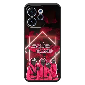 Чехол Гра в кальмара для OPPO Reno 15 FS (Охранники Игра кальмара)