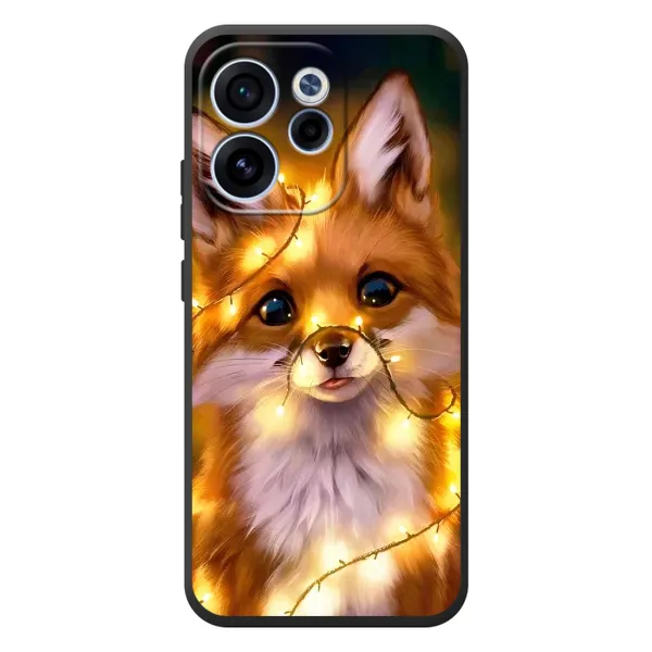 Чехол с принтом «Лисичка в гирляндах» для OPPO Reno 15 FS Чехол с принтом «Лисичка в гирляндах» для OPPO Reno 15 FS