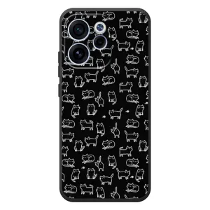 Чехол с принтом для OPPO Reno 15 FS (AlphaPrint) Модные коты (Меленькие котики)