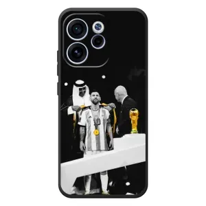 Чехлы для OPPO Reno 15 FS (Leo чемпион) (AlphaPrint) (Месси в накидке)