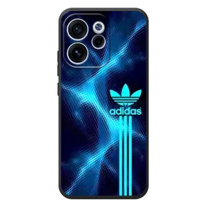Чехлы Адидас для OPPO Reno 15 FS (AlphaPrint) (Синий Адидас)