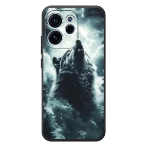 Чехол с картинкой «Хищники» для OPPO Reno 15 FS (Волк в облаках)