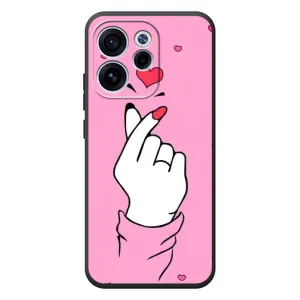 Чехол с принтом для OPPO Reno 15 FS (AlphaPrint - Знак сердечка)