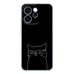Чехол с рисунком кот на OPPO Reno 15 Pro (Равнодушный кот)