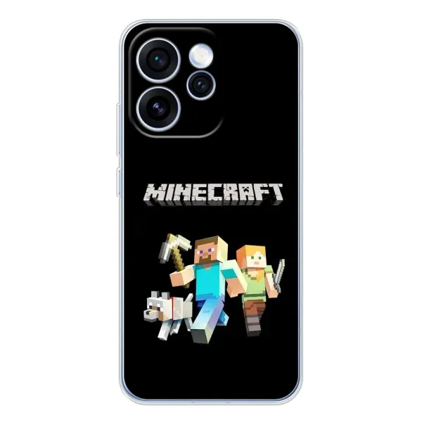 Чехол с принтом «герои Minecraft» для OPPO Reno 15 Pro