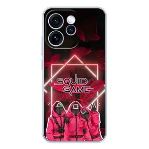 Чехол Гра в кальмара для OPPO Reno 15 Pro (Охранники Игра кальмара)