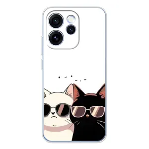 Чехол с рисунком кот на OPPO Reno 15 Pro (Коты в очках)