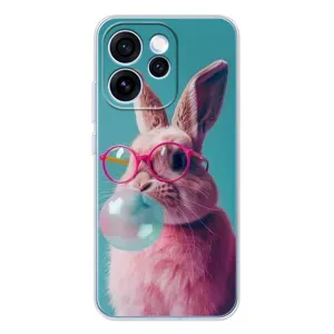 Чехол с принтом стильные животные для OPPO Рено 15 Про (Кролик в очках)
