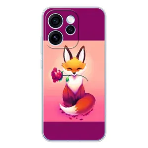 Чехлы с картинкой Лисички для OPPO Reno 15 Pro (VPrint) (Лисичка с розочкой)
