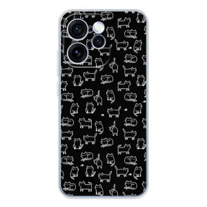 Чехол с принтом для OPPO Reno 15 Pro (AlphaPrint) Модные коты (Меленькие котики)
