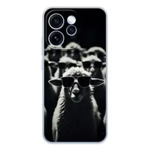 Чехол с принтом стильные животные для OPPO Рено 15 Про (Овечка в очках)