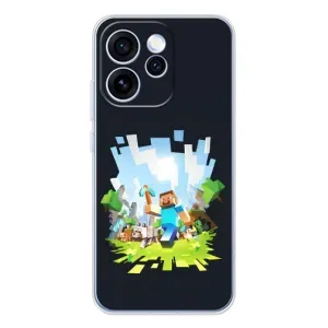 Чехол Майнкрафт на OPPO Reno 15 Pro (AlphaPrint) Minecraft (персонажи Minecraft)