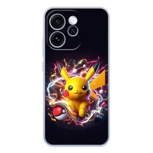 Чохол з Пікачу на OPPO Reno 15 Pro (Пікачу з м'ячем)