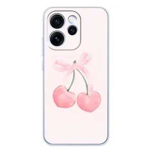 Чехол с розовым рисунком для OPPO Reno 15 Pro (Розовые вишни)