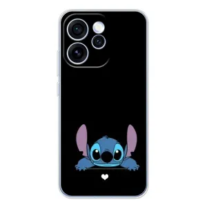 Чехол с принтом Стич на OPPO Reno 15 Pro (Стич на черном)