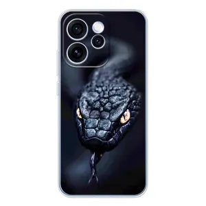 Чехол с картинкой «Хищники» для OPPO Reno 15 Pro (Черная змея)