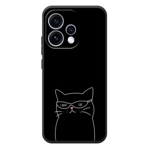 Чехол с рисунком кот на OPPO Reno 15 (Равнодушный кот)