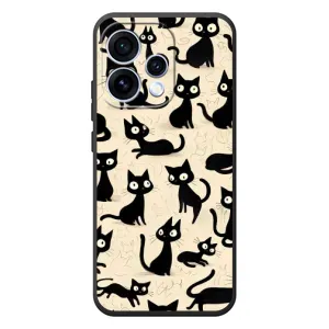 Чехол с рисунком кот на OPPO Reno 15 (Черные коты)