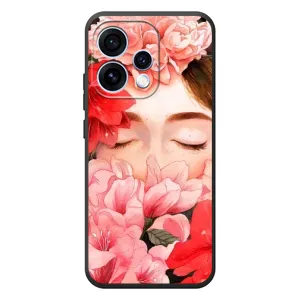 Чехлы (ART) Цветы на OPPO Reno 15 (VPrint) (Глаза в цветах)