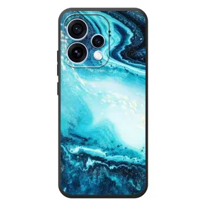 Мраморный чехол на OPPO Reno 15 (VPrint) (Голубой мрамор)