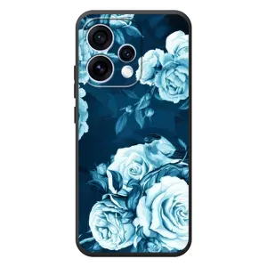 Чехлы (ART) Цветы на OPPO Reno 15 (VPrint) (Голубые Бутоны)