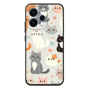 Чехол с рисунком кот на OPPO Reno 15 (Коллаж котов)