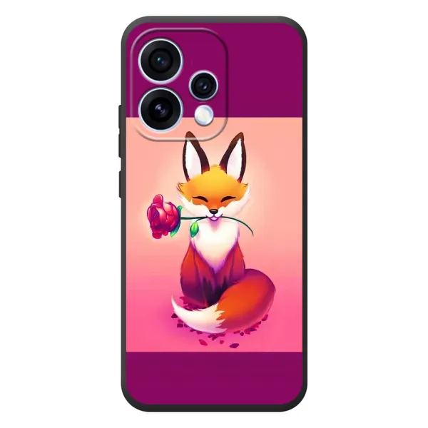 Чехол с принтом «Лисичка с розочкой» для OPPO Reno 15 Чехол с принтом «Лисичка с розочкой» для OPPO Reno 15