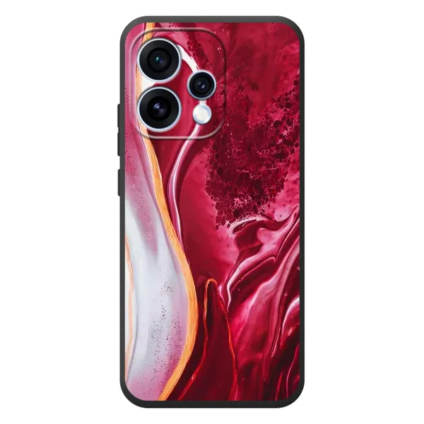 Чехол с принтом «Мрамор красный» для OPPO Reno 15