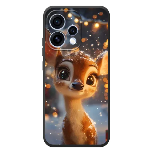 Чохол з принтом «Оленятко серед гірлянд» для OPPO Reno 15 Чохол з принтом «Оленятко серед гірлянд» для OPPO Reno 15