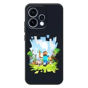 Чехол Майнкрафт на OPPO Reno 15 (AlphaPrint) Minecraft (персонажи Minecraft)