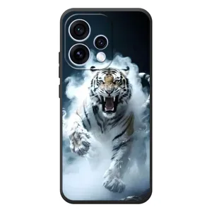 Чехол с картинкой «Хищники» для OPPO Reno 15 (Белый тигр в дыму)