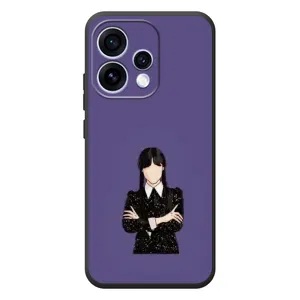 Чехлы Венсдей на OPPO Reno 15 Уэнсдей (AlphaPrint) (Уэнздей в черном)
